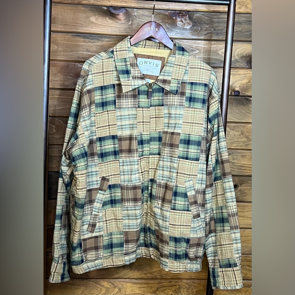 Orvis Patchwork Plaid Zip Jacket | Cotton Lined |… - image 1